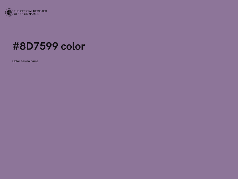 #8D7599 color image