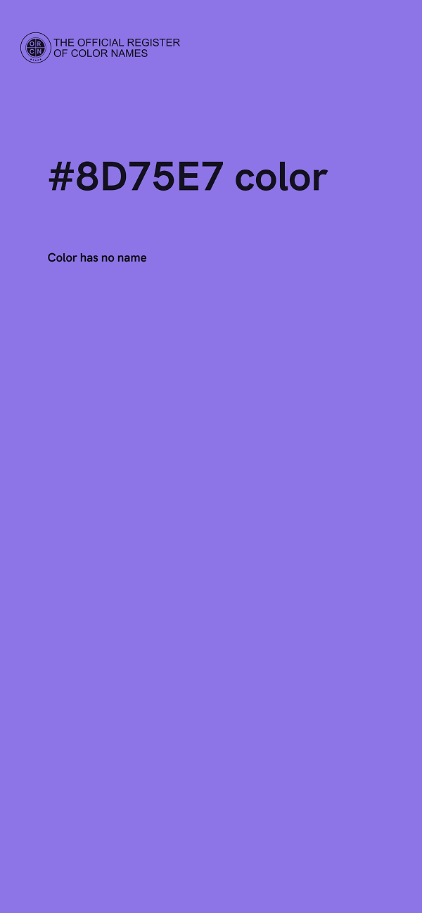 #8D75E7 color image