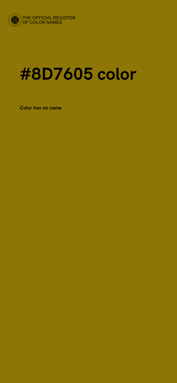#8D7605 color image