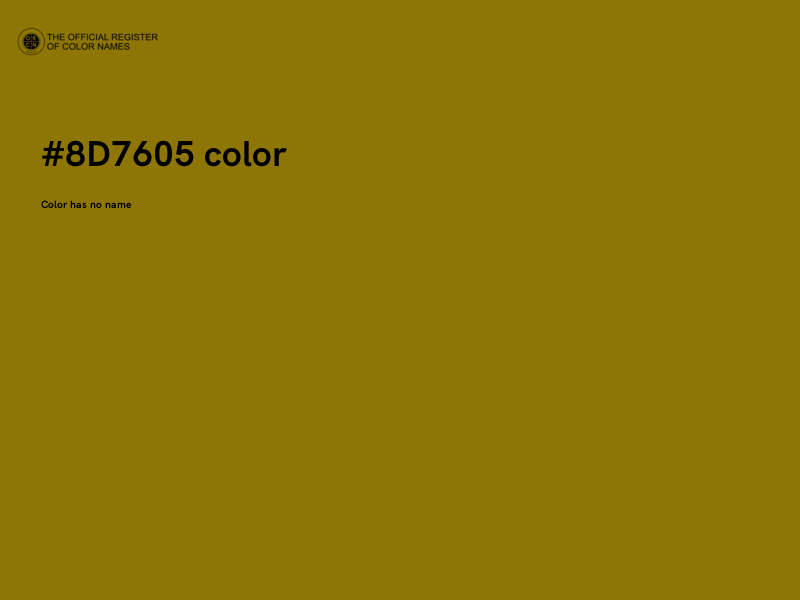 #8D7605 color image