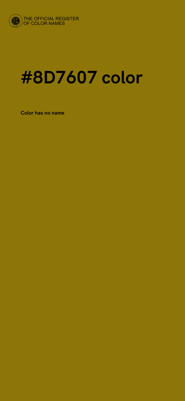 #8D7607 color image
