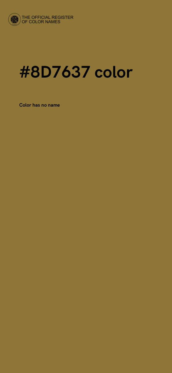 #8D7637 color image