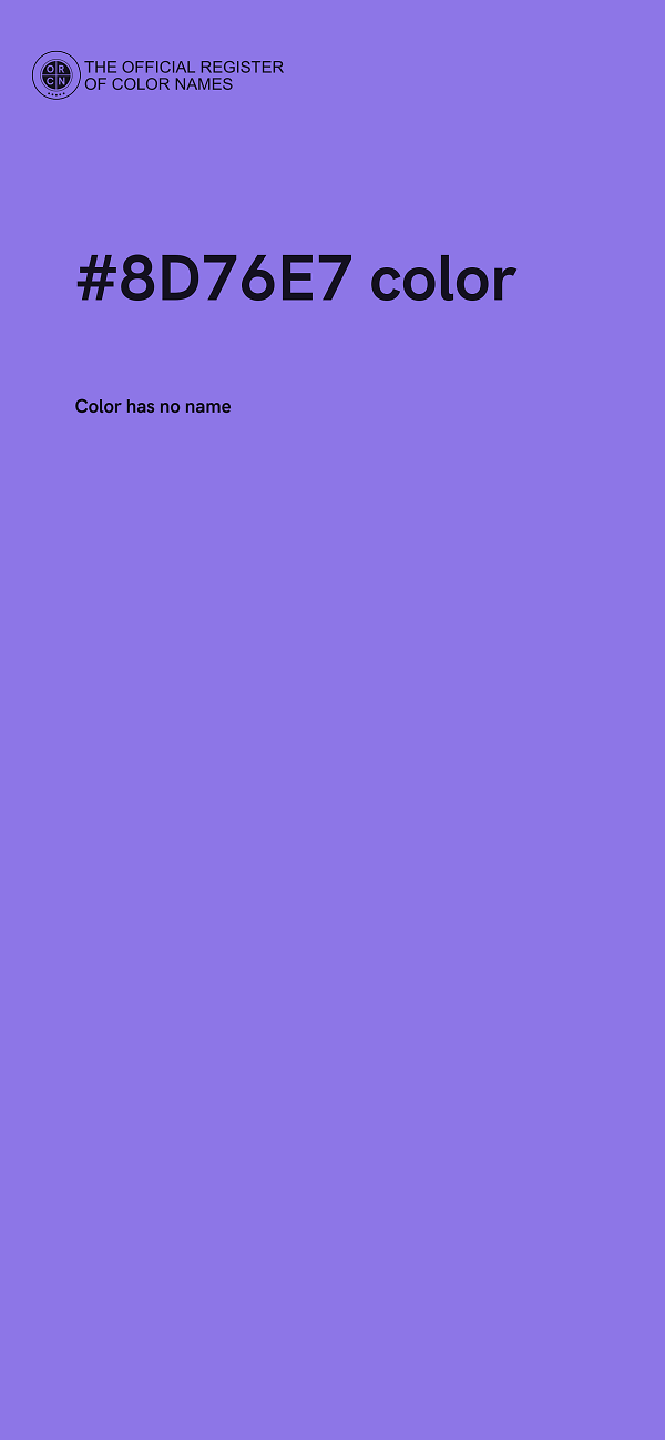 #8D76E7 color image