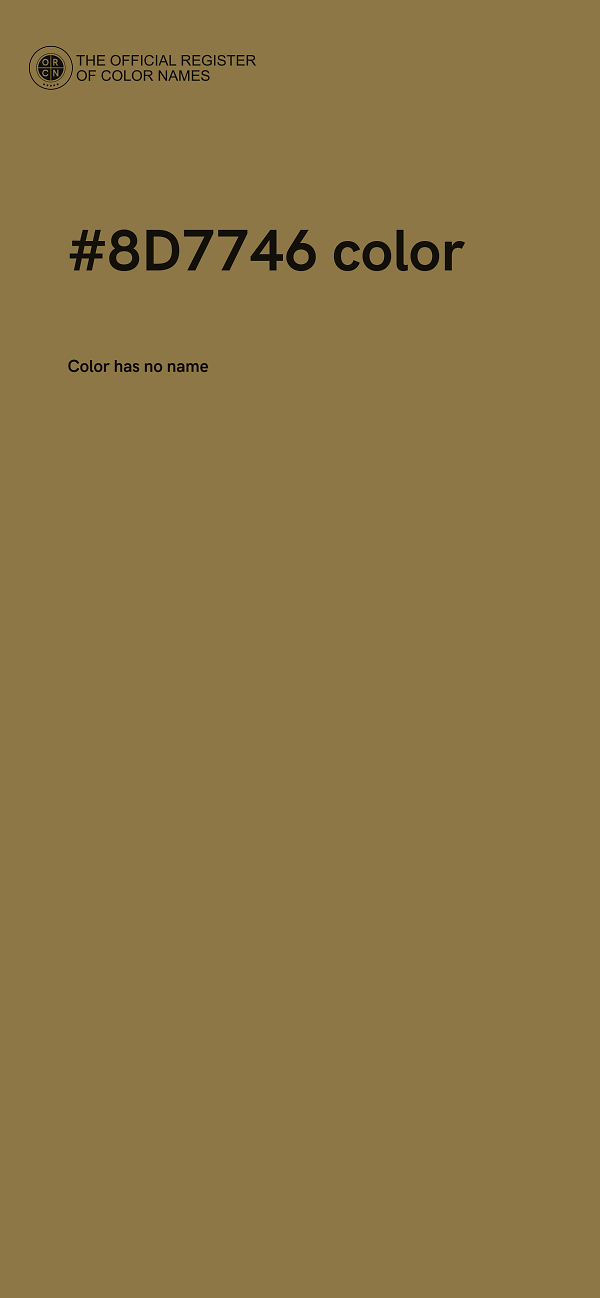 #8D7746 color image