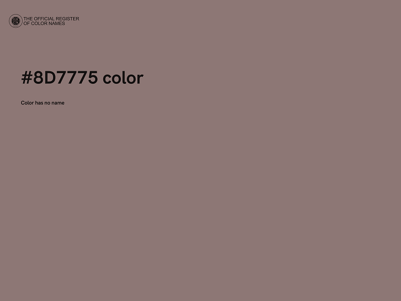 #8D7775 color image