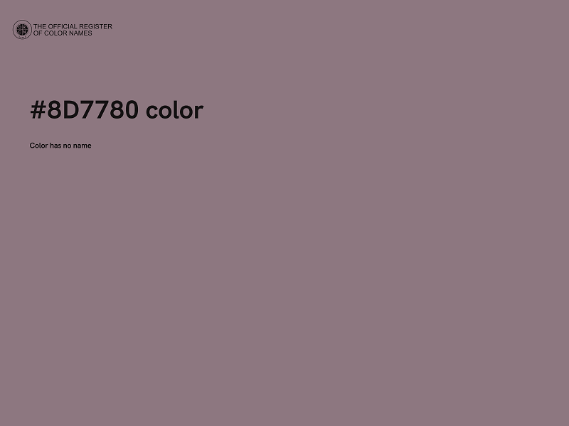 #8D7780 color image