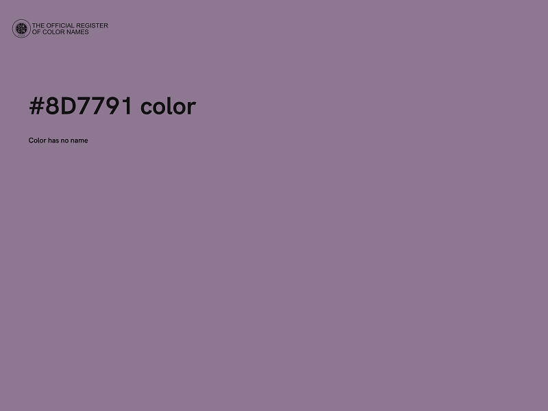 #8D7791 color image