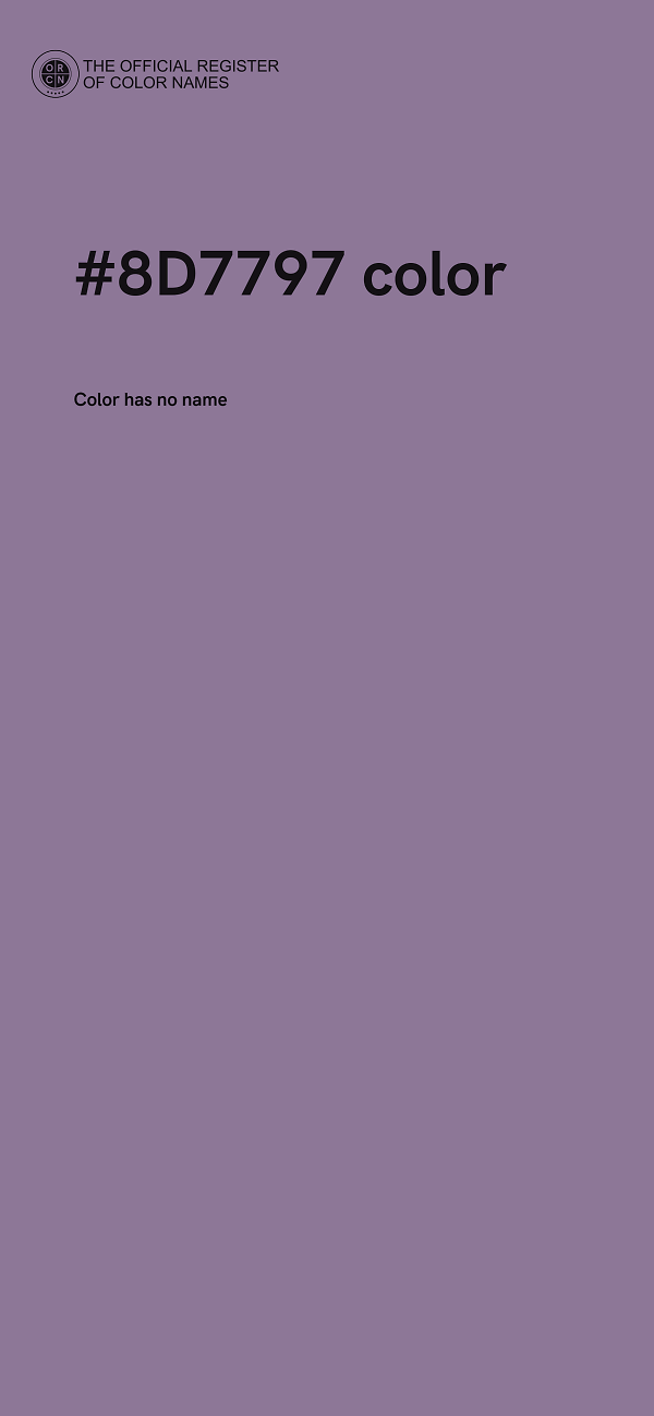 #8D7797 color image