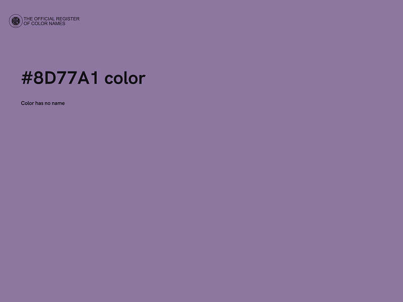#8D77A1 color image