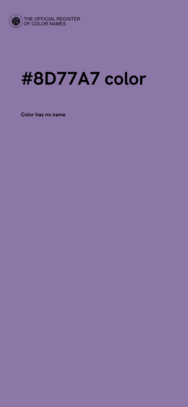 #8D77A7 color image