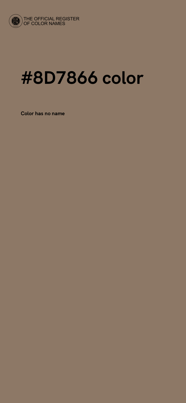 #8D7866 color image