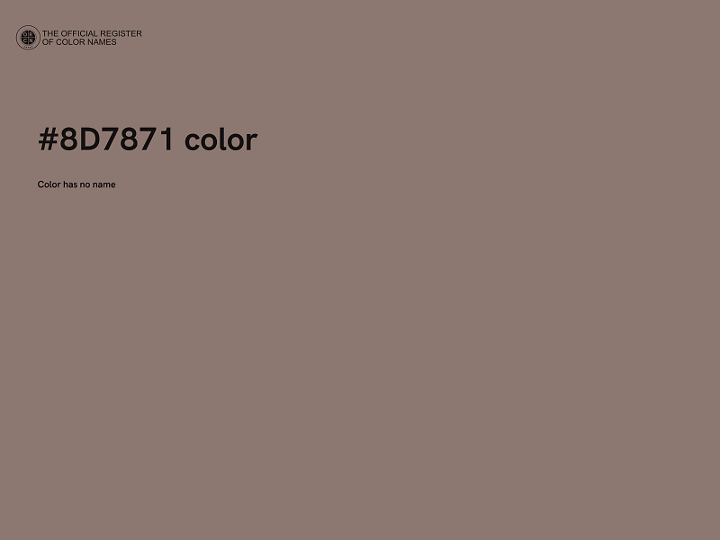 #8D7871 color image