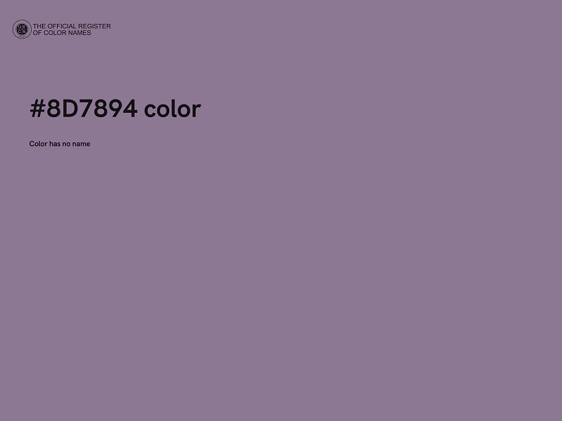 #8D7894 color image