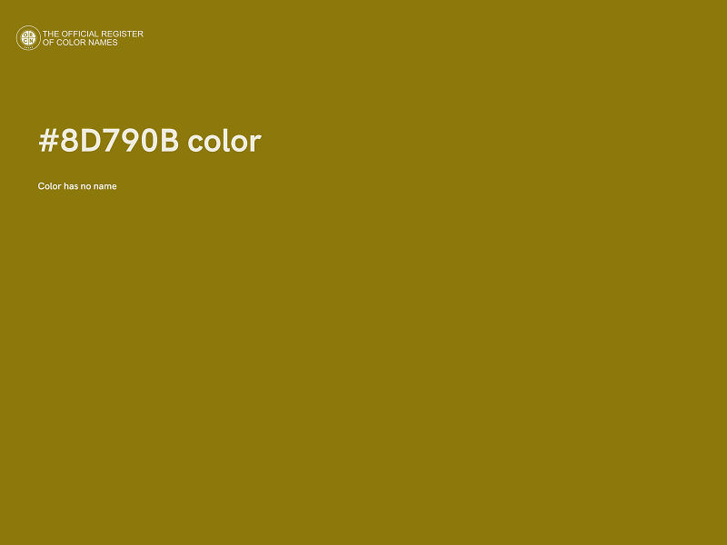 #8D790B color image