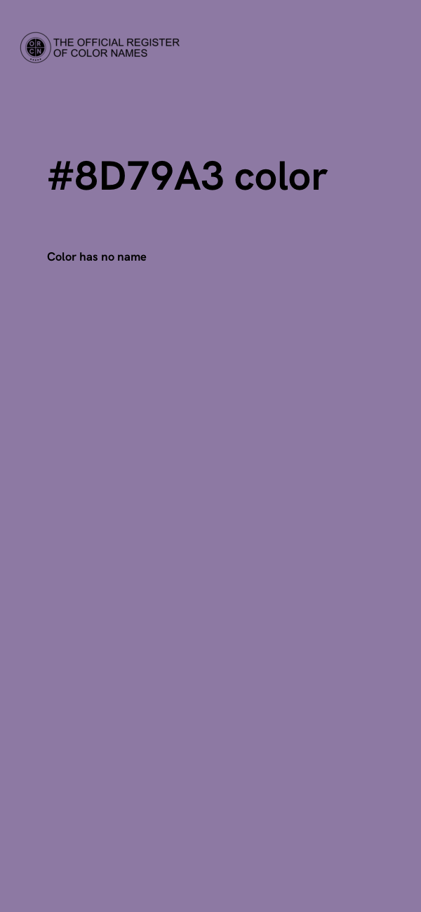 #8D79A3 color image