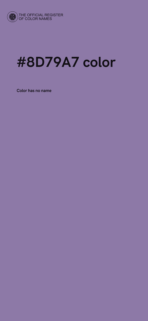 #8D79A7 color image