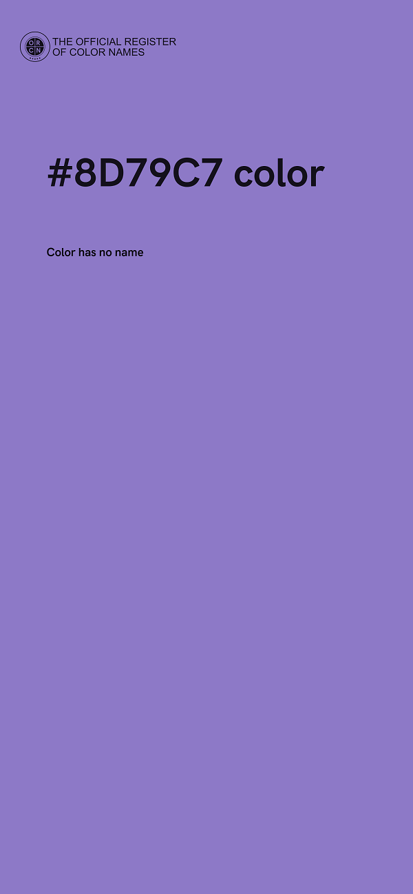 #8D79C7 color image