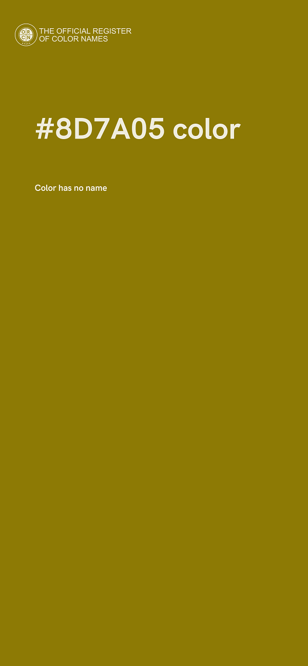 #8D7A05 color image