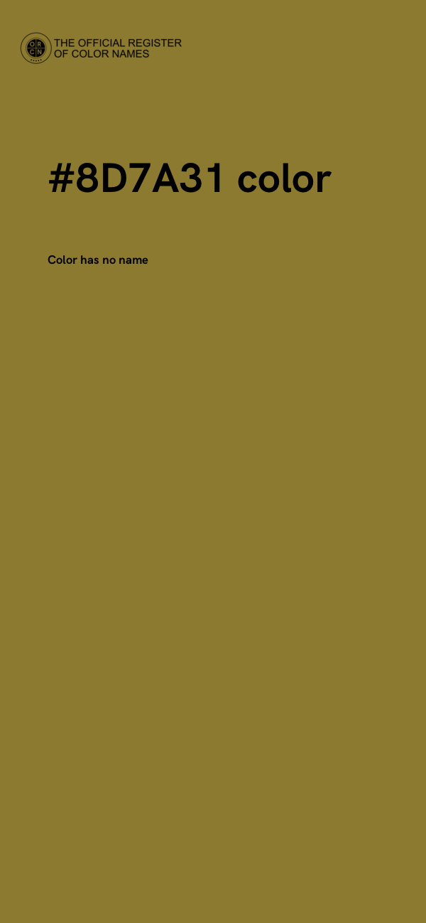 #8D7A31 color image