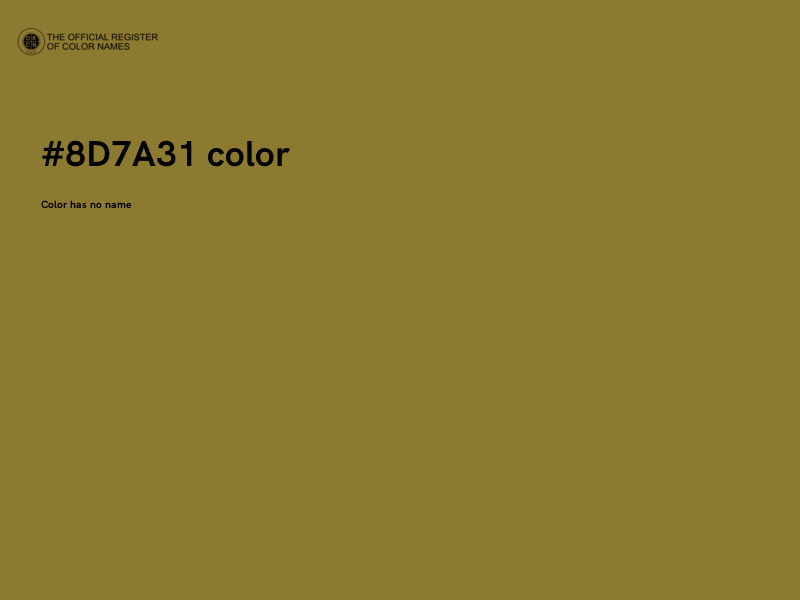 #8D7A31 color image