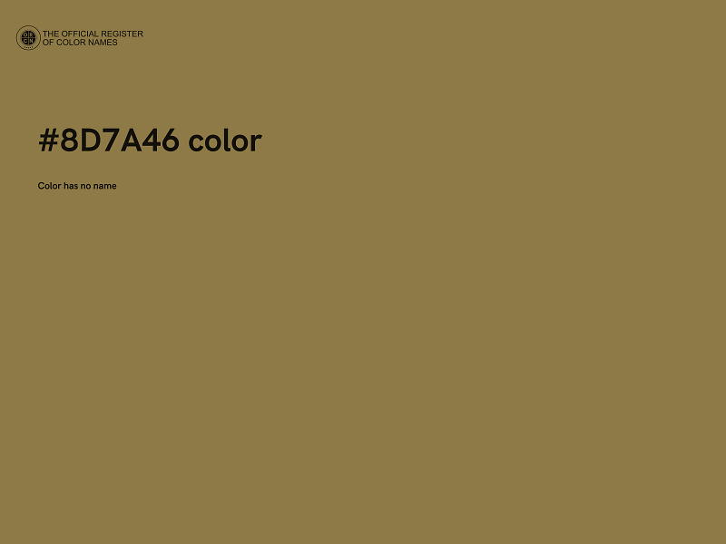 #8D7A46 color image