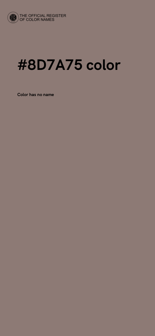 #8D7A75 color image