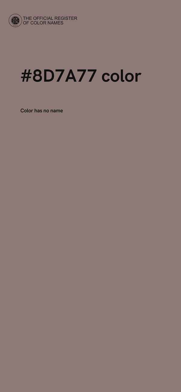 #8D7A77 color image