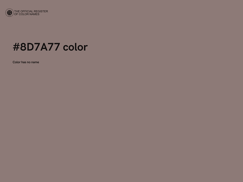 #8D7A77 color image