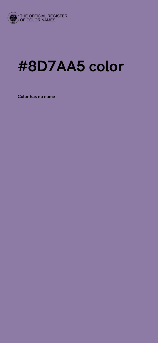 #8D7AA5 color image
