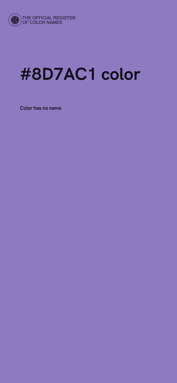 #8D7AC1 color image