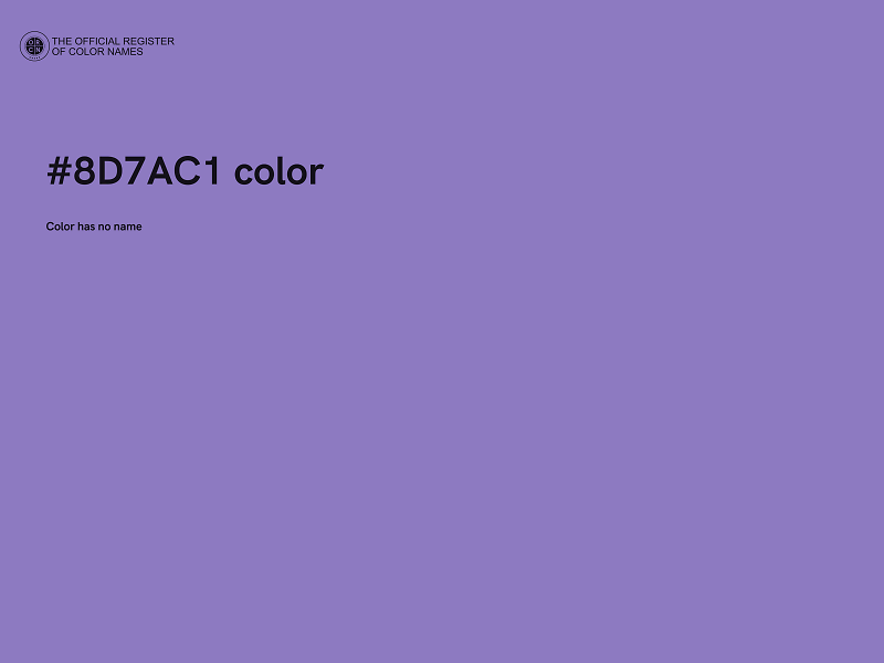 #8D7AC1 color image