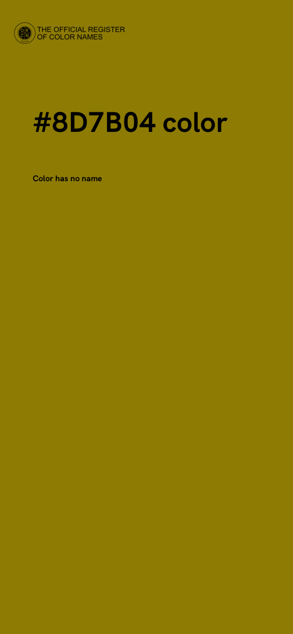 #8D7B04 color image