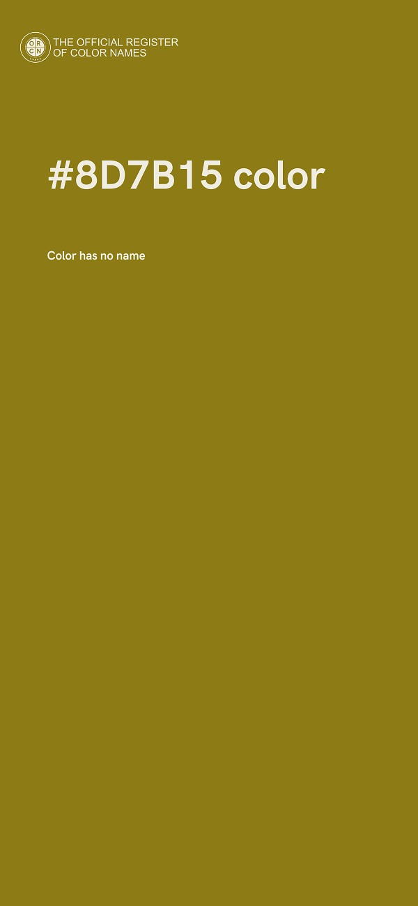 #8D7B15 color image