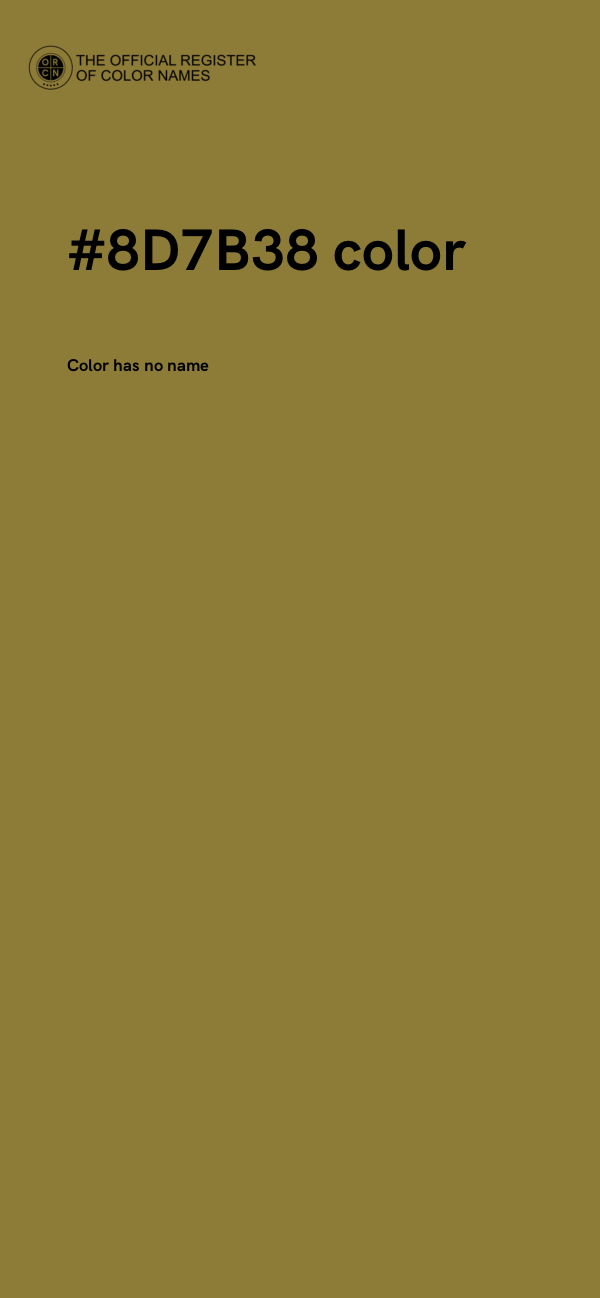 #8D7B38 color image