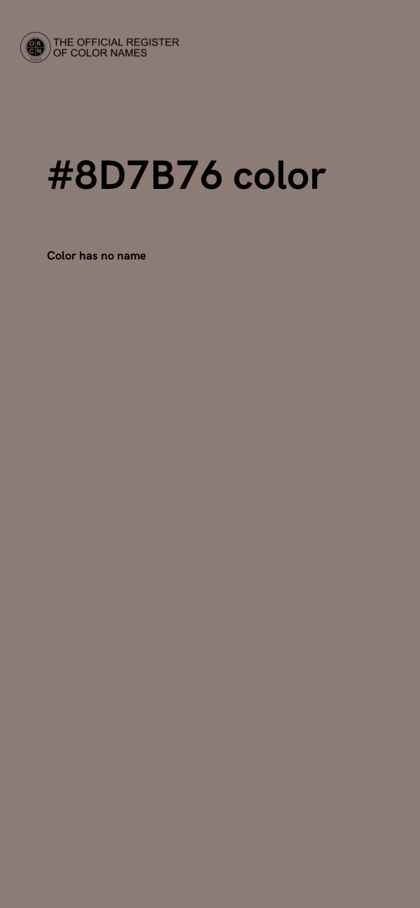 #8D7B76 color image