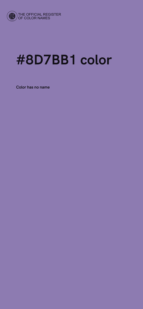 #8D7BB1 color image