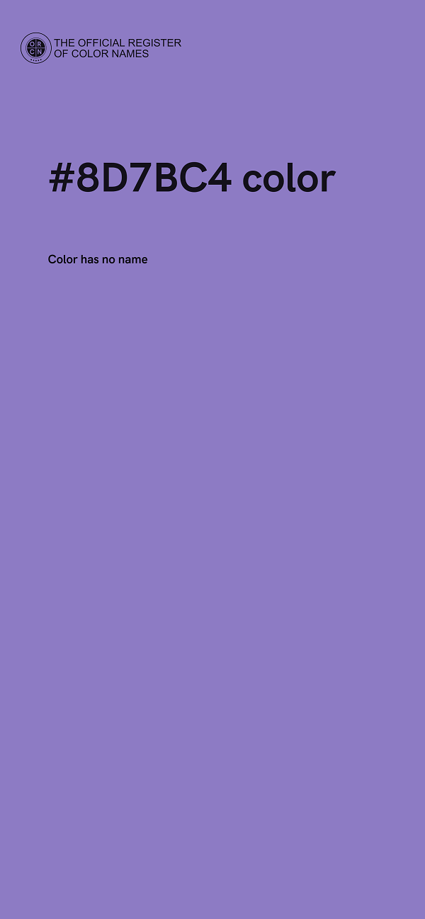 #8D7BC4 color image
