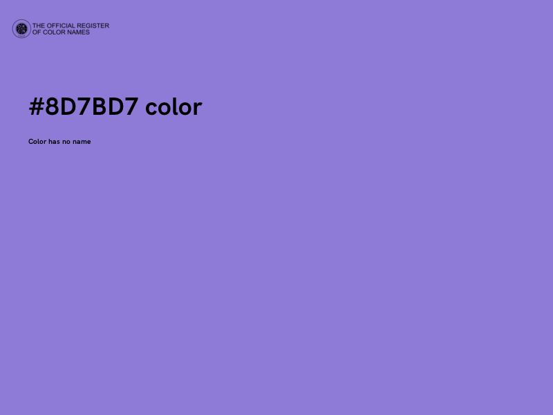 #8D7BD7 color image