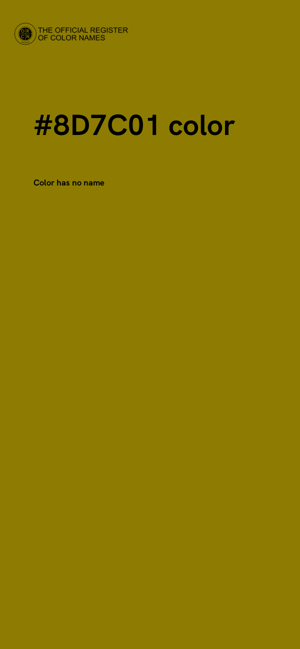 #8D7C01 color image