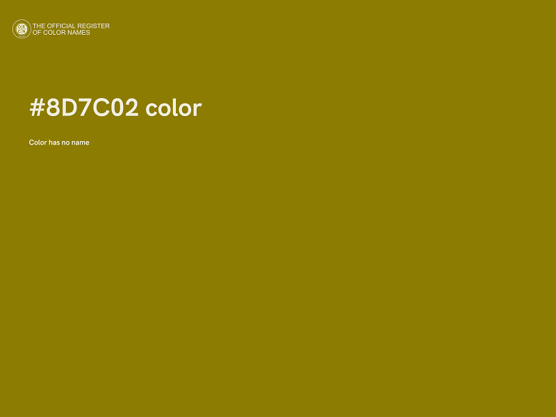 #8D7C02 color image