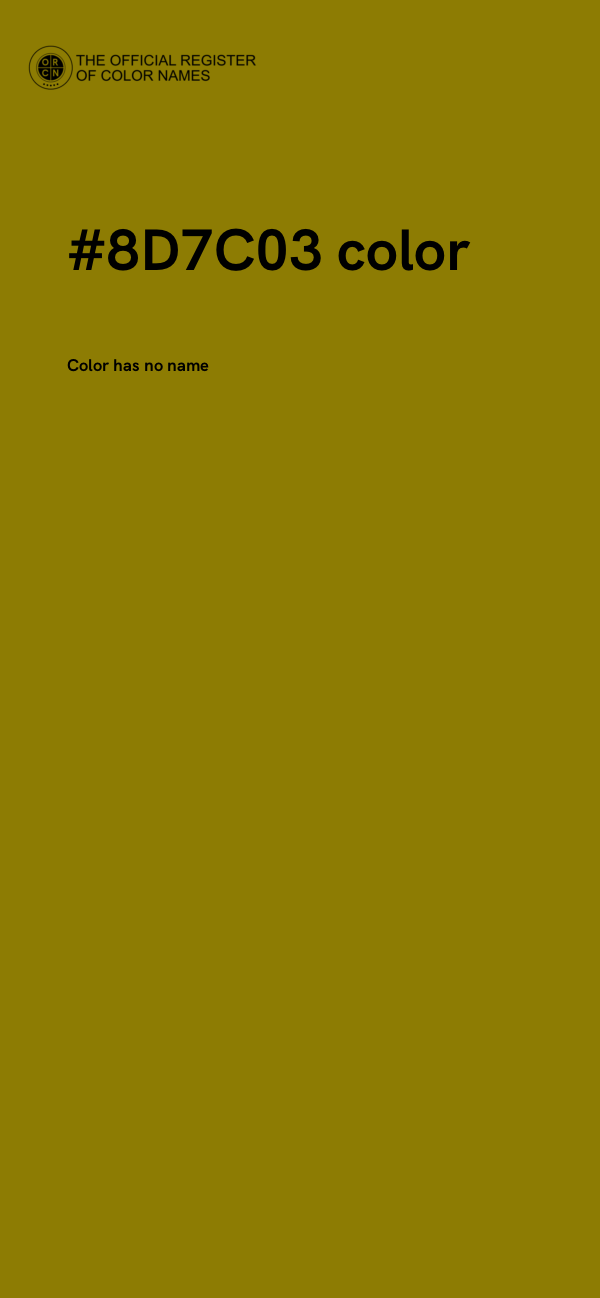 #8D7C03 color image