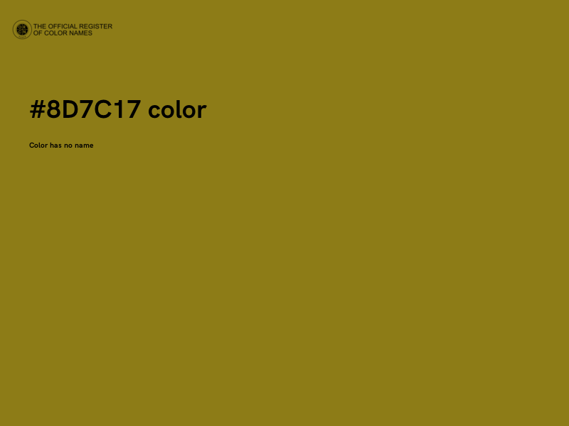 #8D7C17 color image