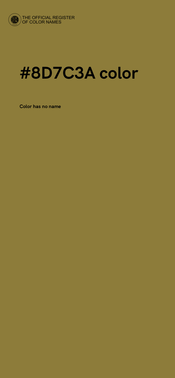#8D7C3A color image