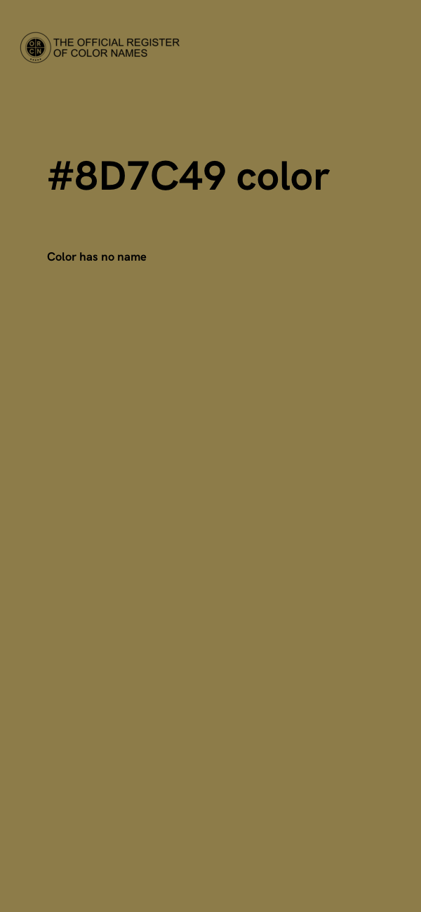 #8D7C49 color image