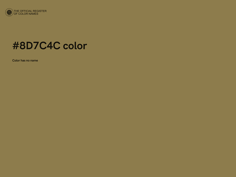 #8D7C4C color image