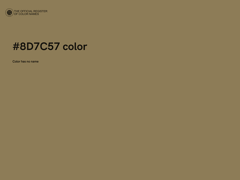 #8D7C57 color image