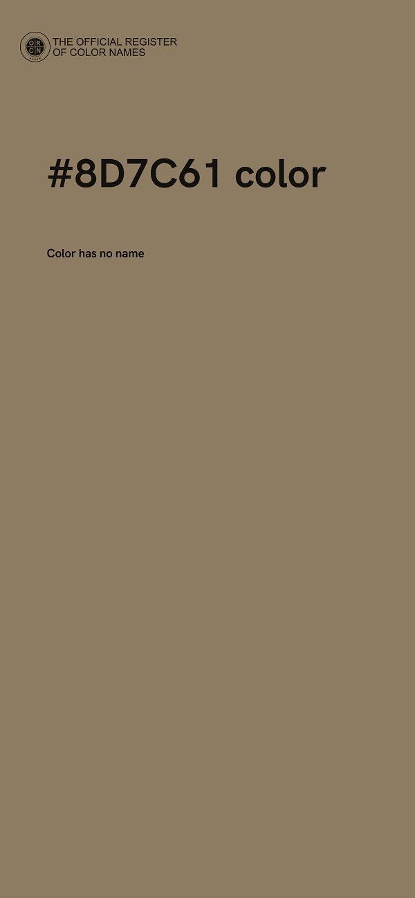 #8D7C61 color image