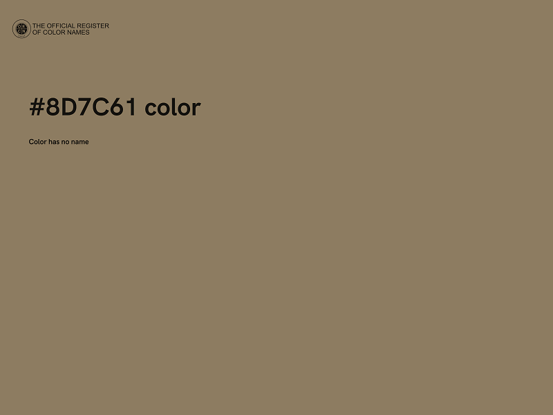 #8D7C61 color image