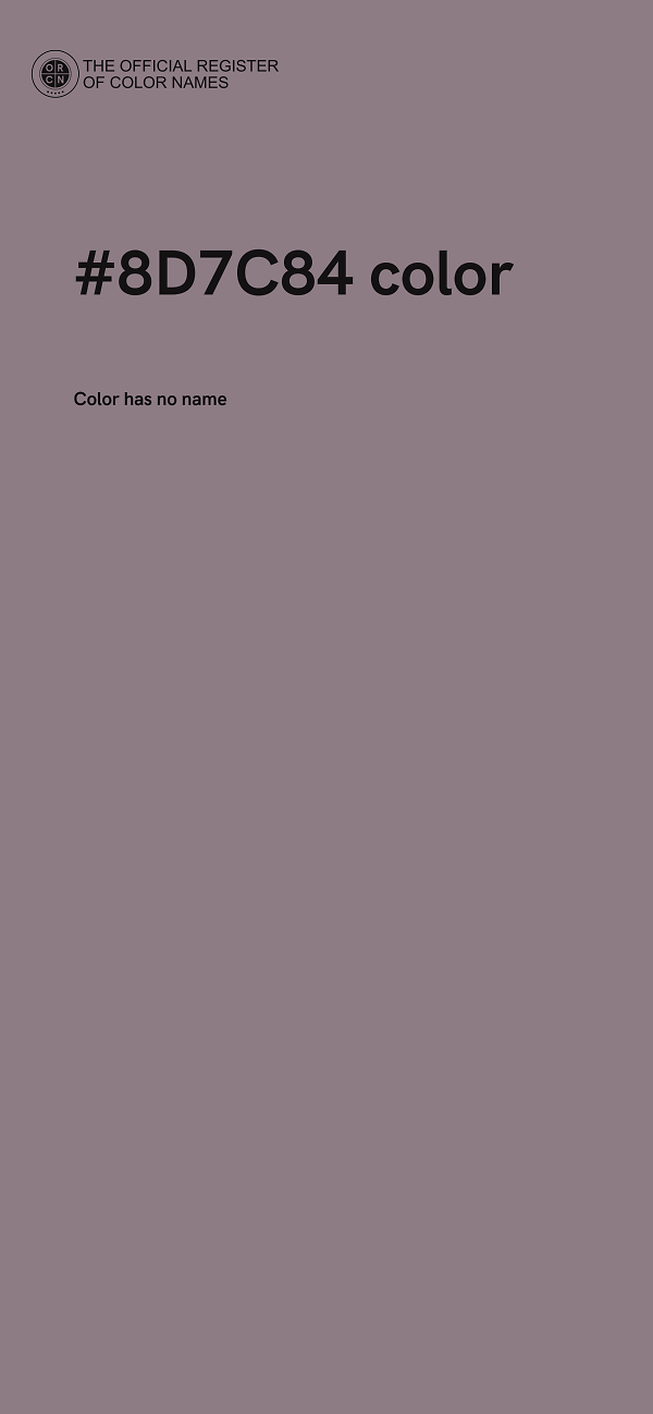 #8D7C84 color image