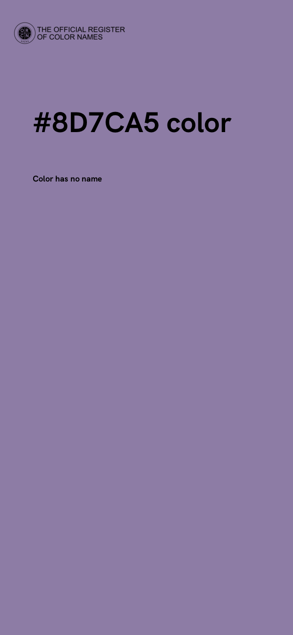 #8D7CA5 color image